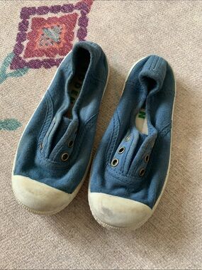 Mini Boden Blue Slip-On Kids Canvas Sneakers